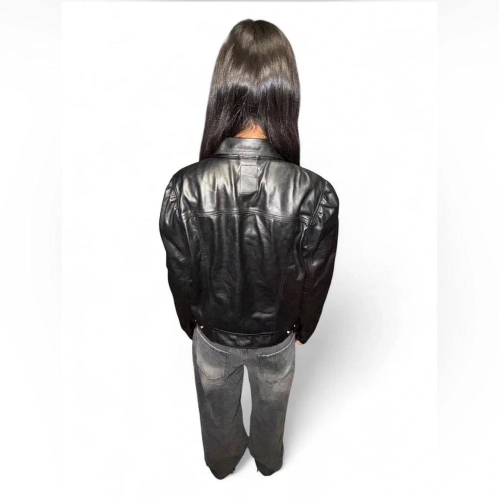 Gap Black Vegan Leather Jacket - Picture 7 of 8